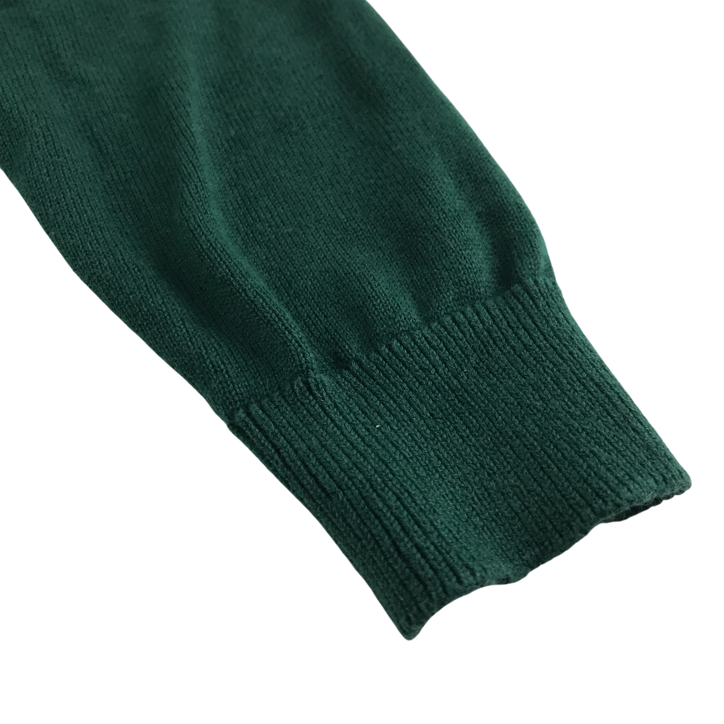Green school cardigan