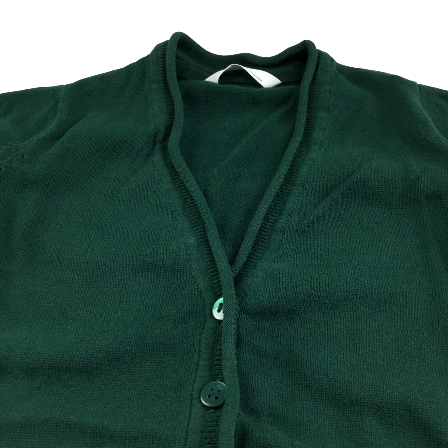 Green school cardigan