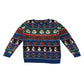 Next festive jumper 8-9 years blue Christmas Santa print cotton