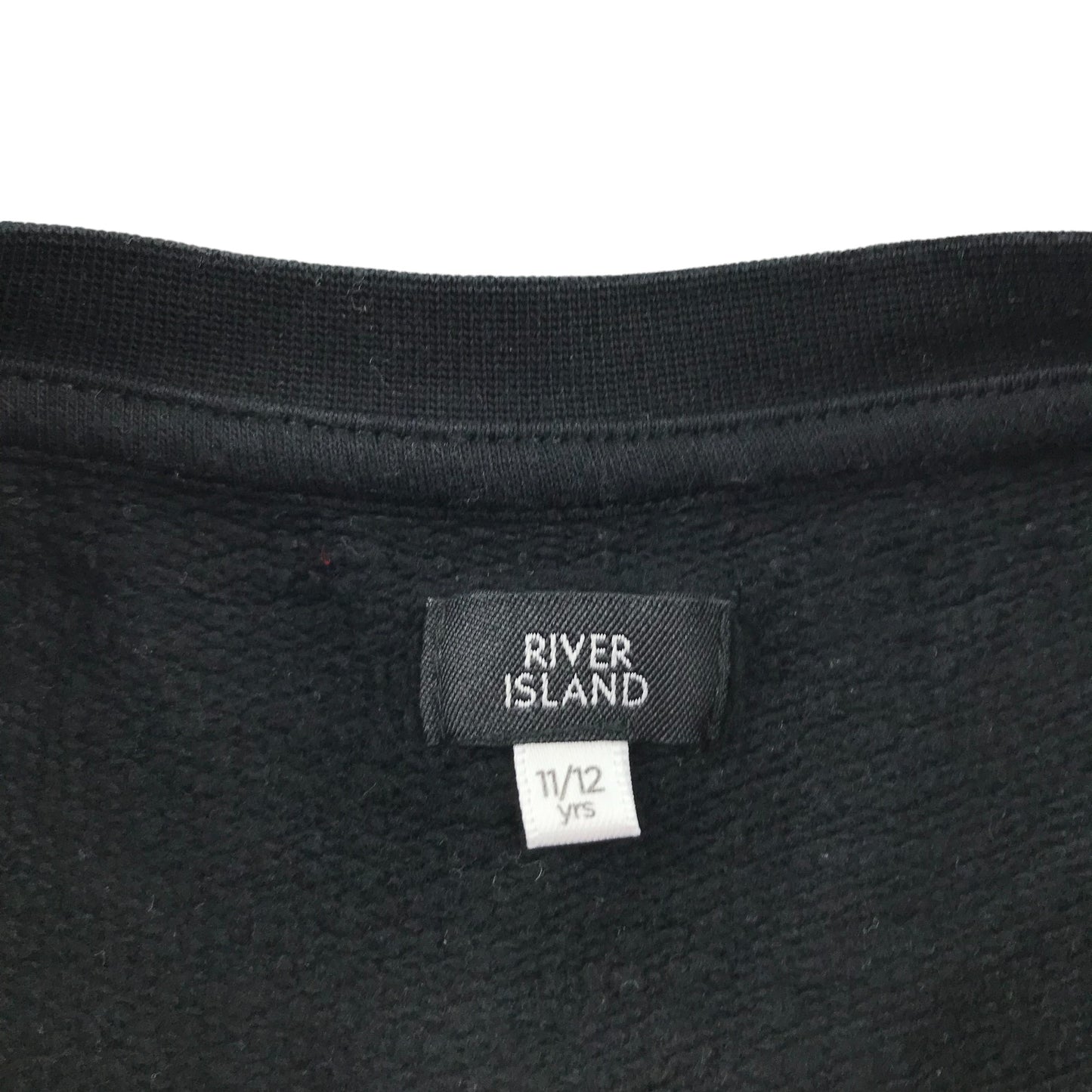 River Island sweater 11-12 years black pullover with small logo cotton