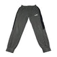 Puma joggers men size S grey with side black stripe panel and white logo