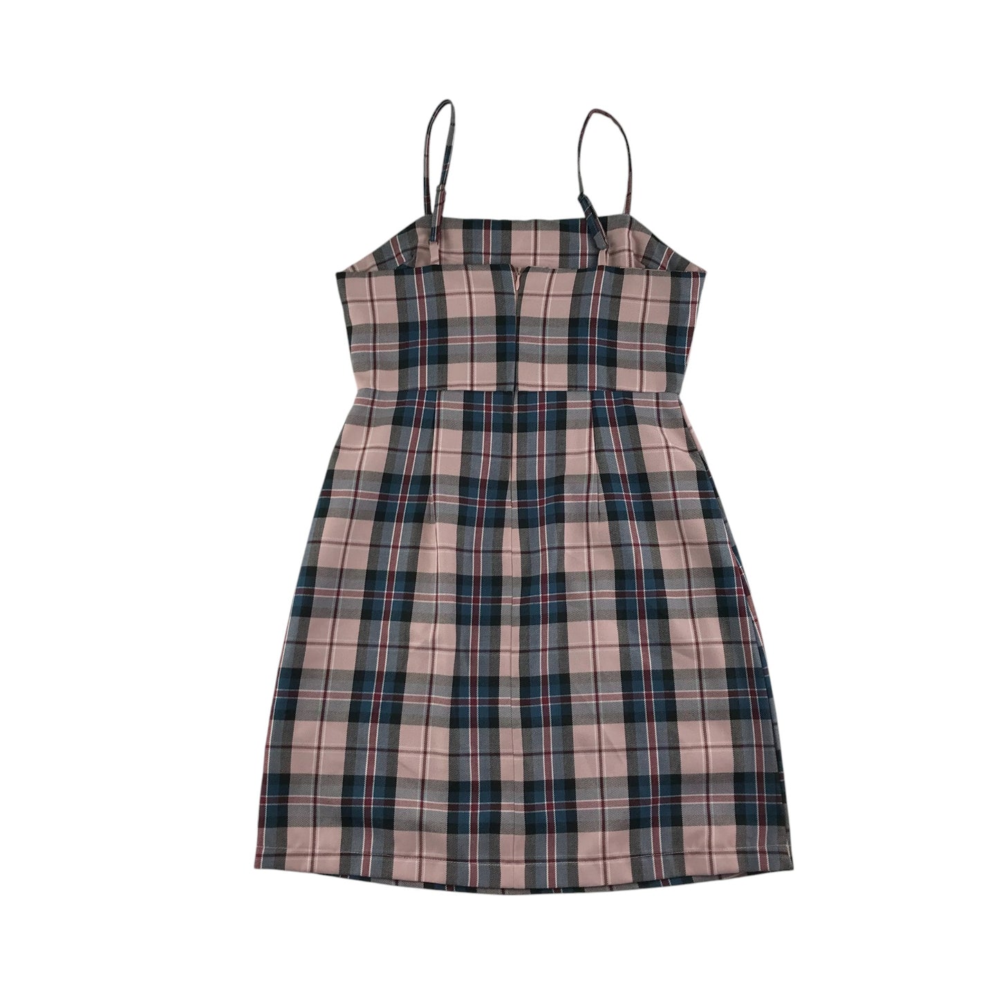 Primark dress womens size UK 6 pink and navy check pattern