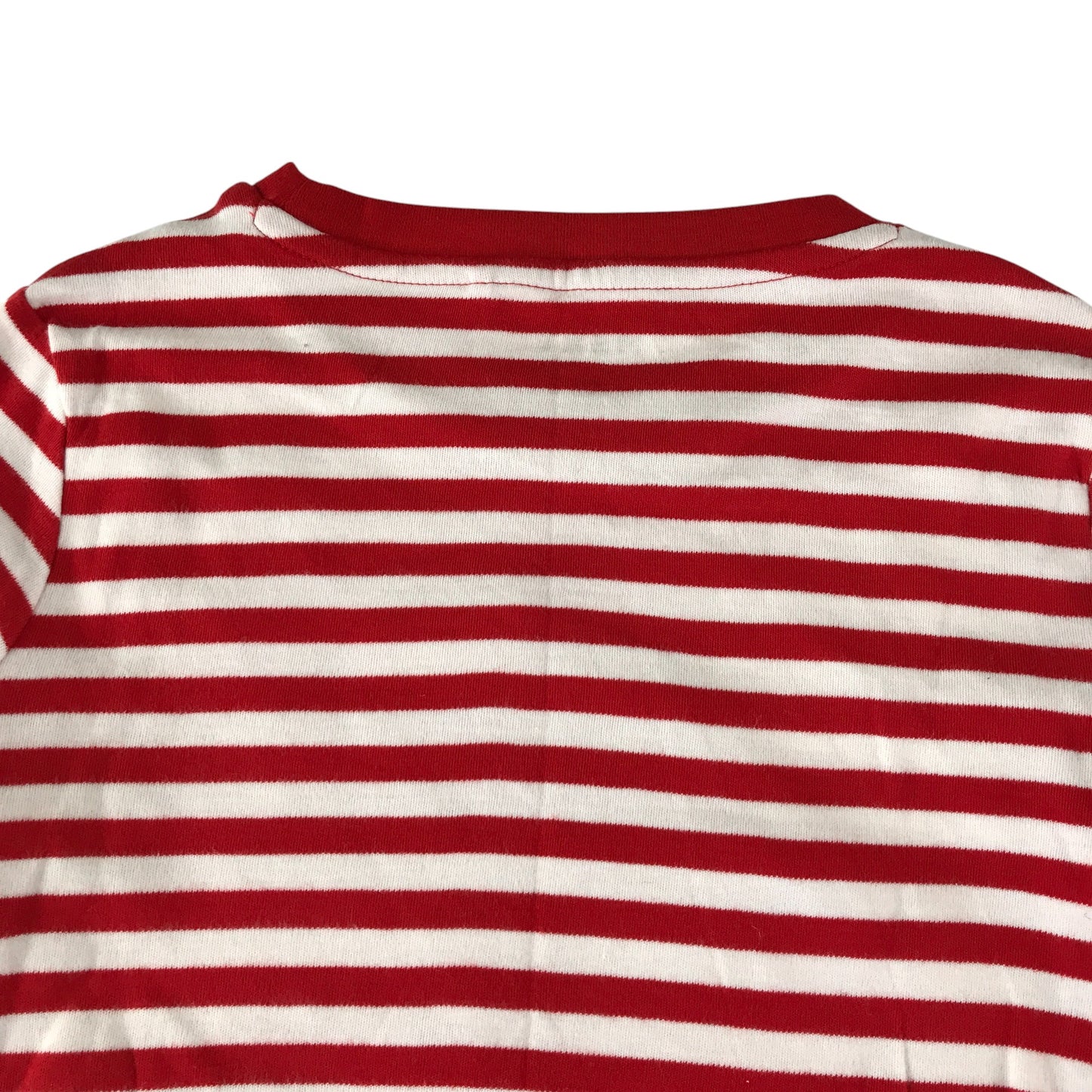 Next festive t-shirt 8-9 years red and white stripy long sleeve sequin Santa cotton
