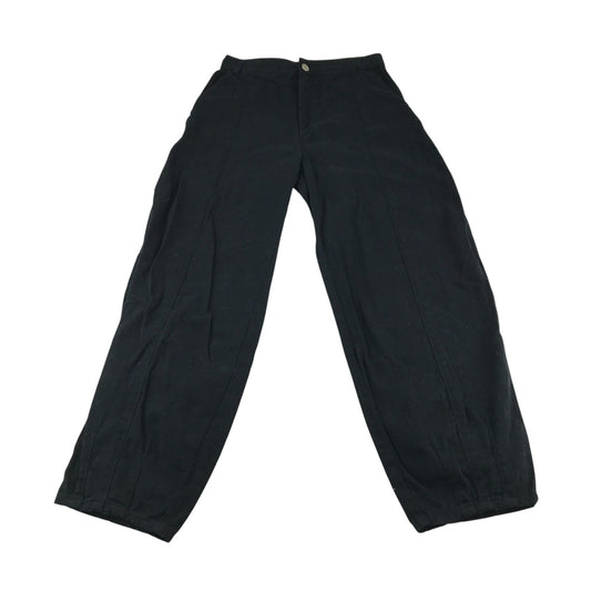 Monki trouser woman's size XS year black plain cotton