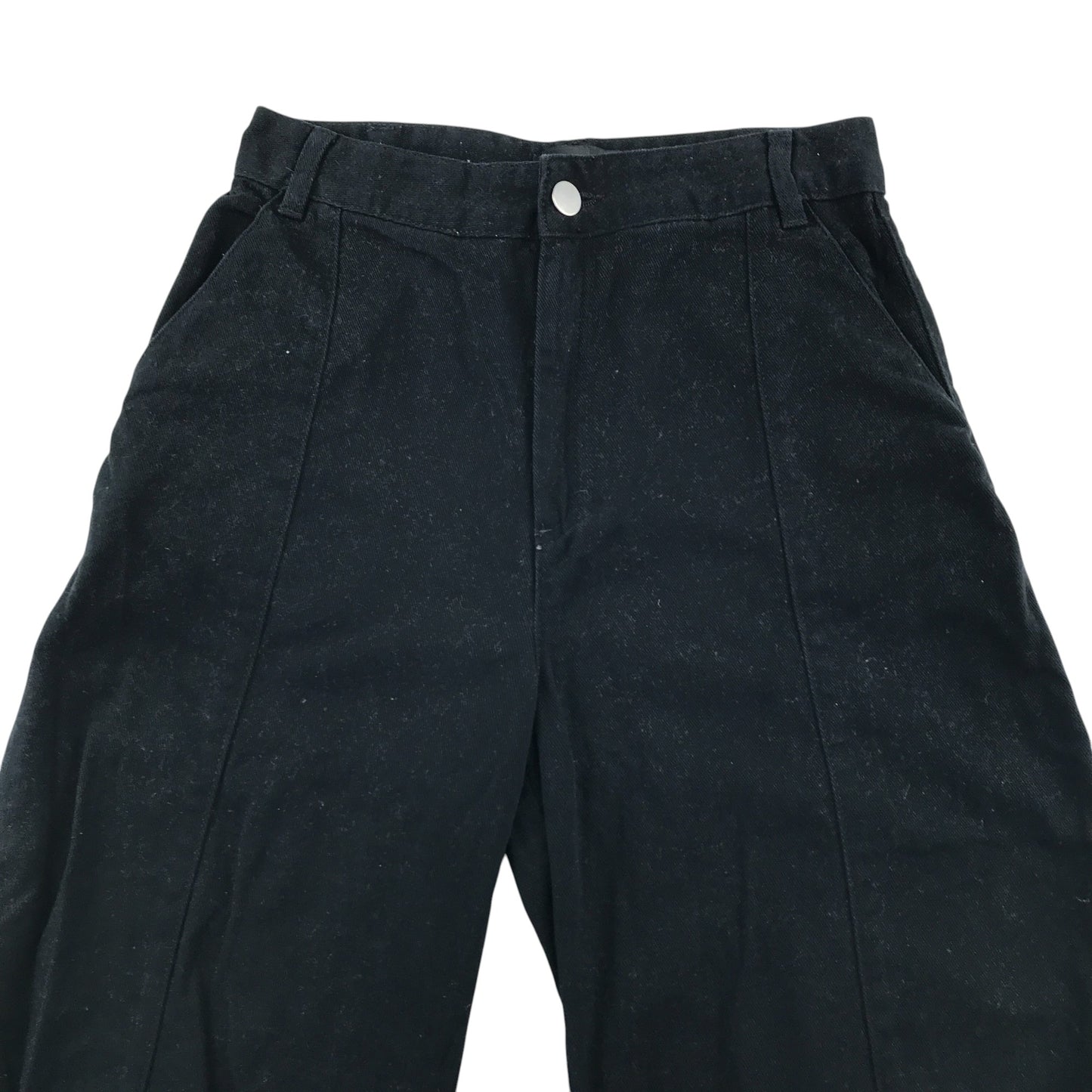 Monki trouser woman's size XS year black plain cotton