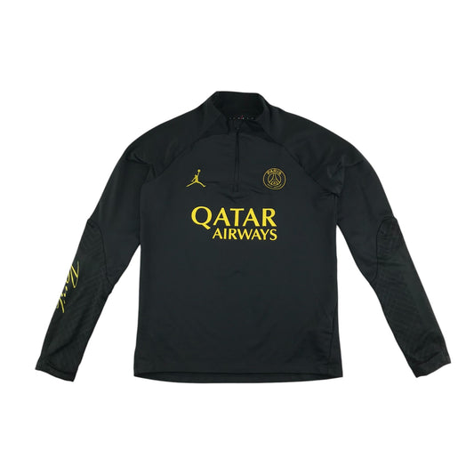 Air Jordan Paris Saint Germain sweatshirt 11-13 years black long sleeve quarter zipper