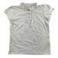 White scallop collar school polo shirt