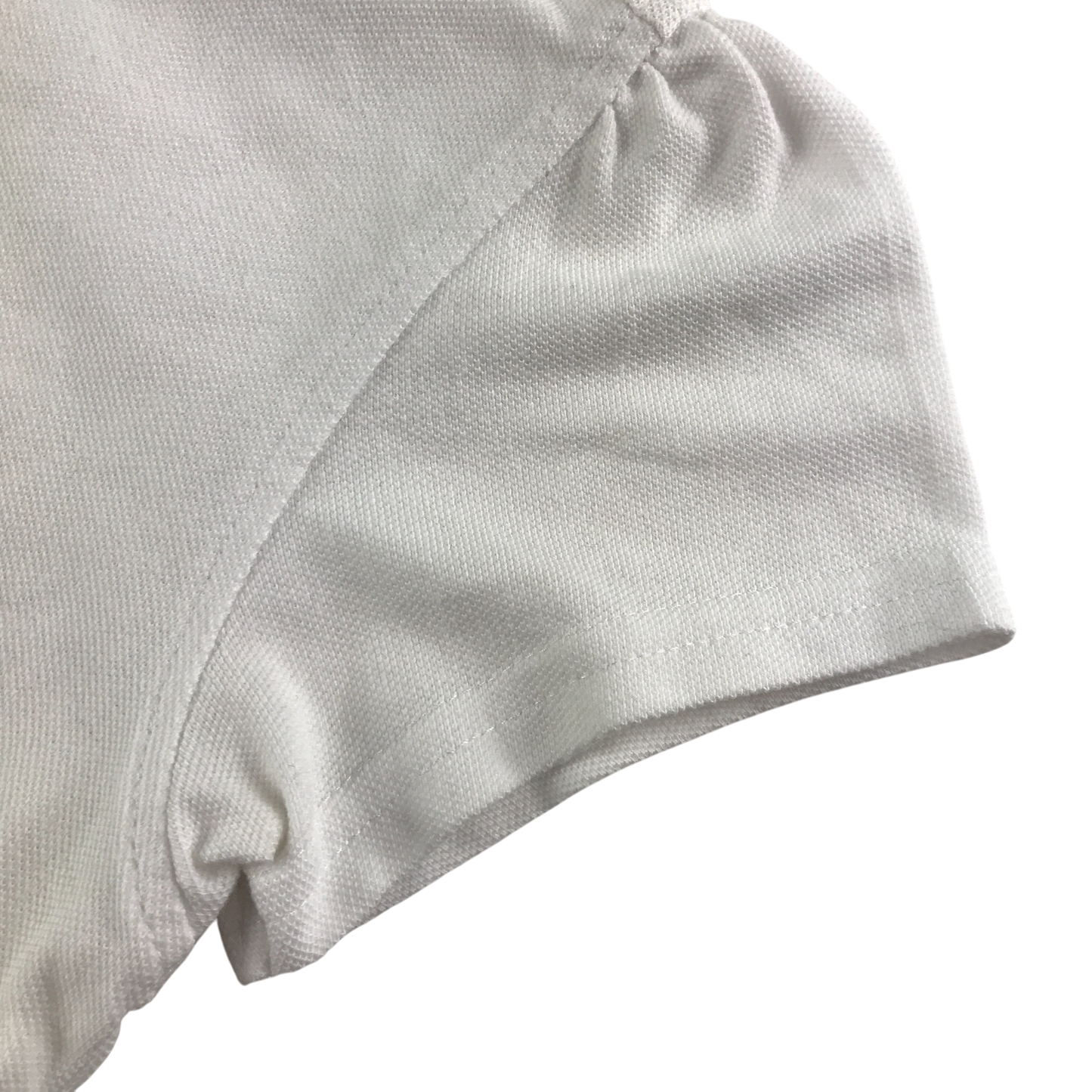 White scallop collar school polo shirt