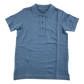Light blue scallop collar school polo shirt