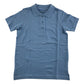 Light blue girls scallop collar school polo shirt