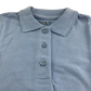 Light blue scallop collar school polo shirt