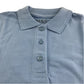 Light blue girls scallop collar school polo shirt