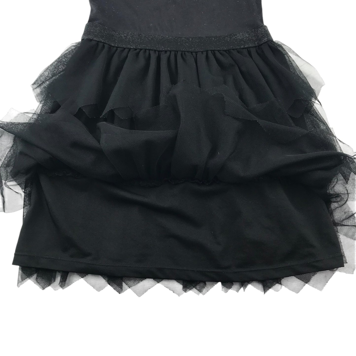 H&M dress 9-10 years black layered mesh skirt