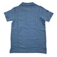 Light blue girls scallop collar school polo shirt