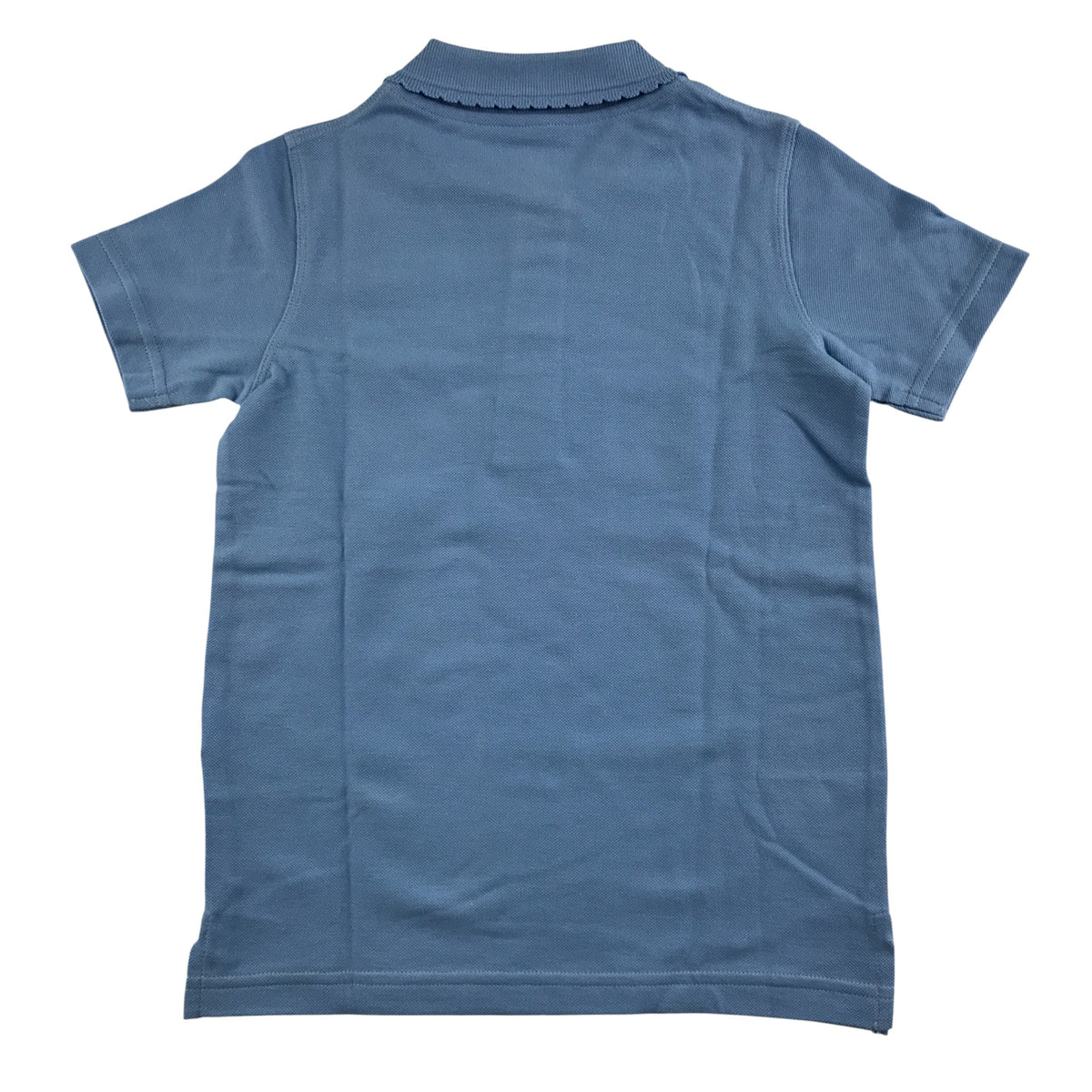 Light blue girls scallop collar school polo shirt