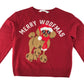 H&M festive jumper 9-10 years red Merry Woofmas dog