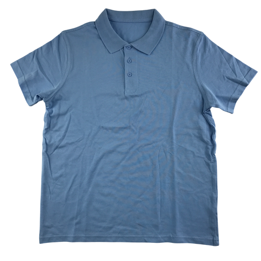 Light blue school polo shirt