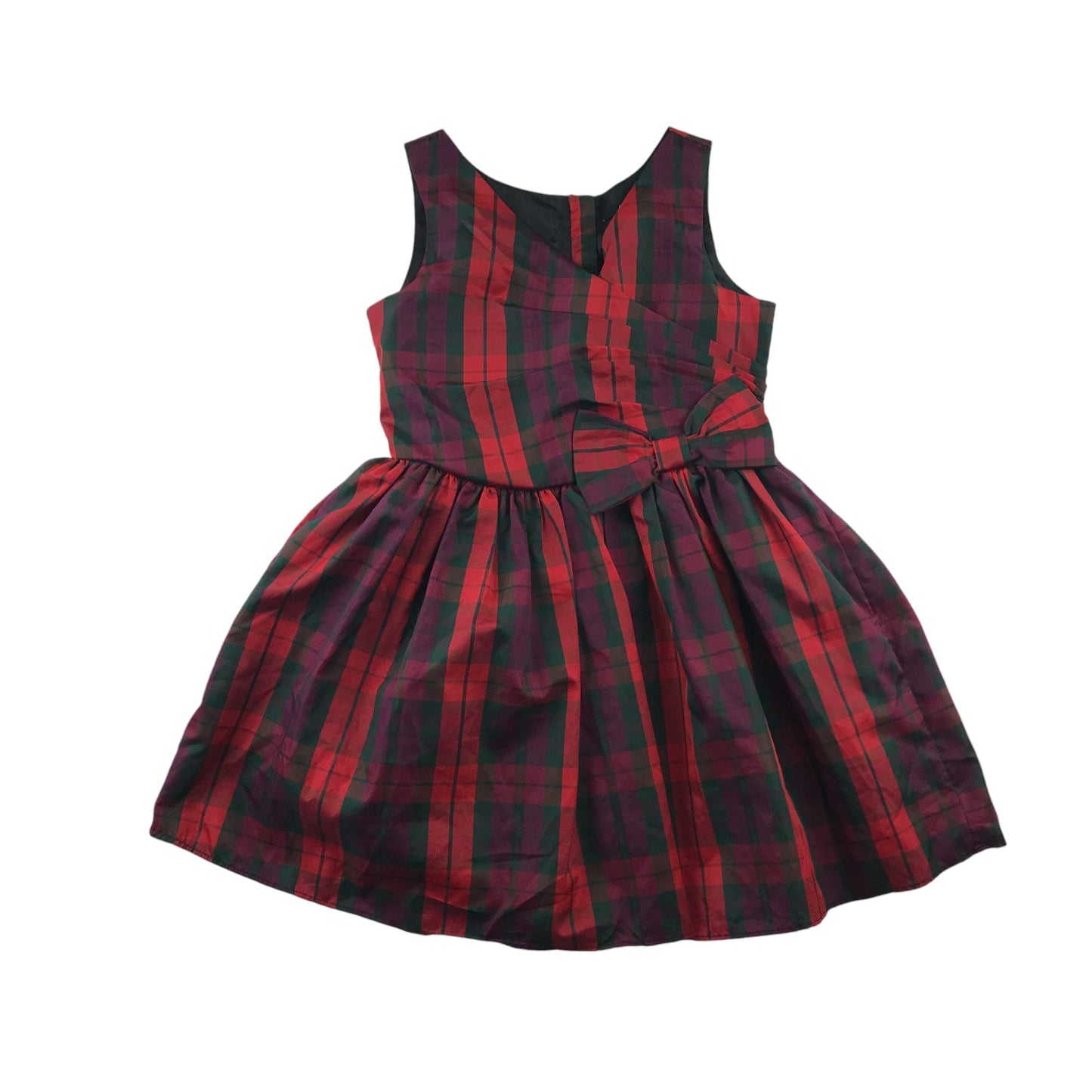 George dress 8-9 years red tartan check pattern bow tie detail