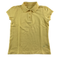 Yellow scallop collar school polo shirt
