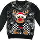 George festive jumper 9-10 years black gamer Rudolph