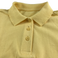 Yellow scallop collar school polo shirt