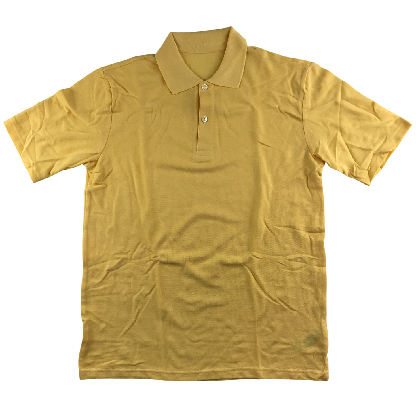 Yellow unisex school polo shirt