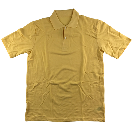 Yellow unisex school polo shirt