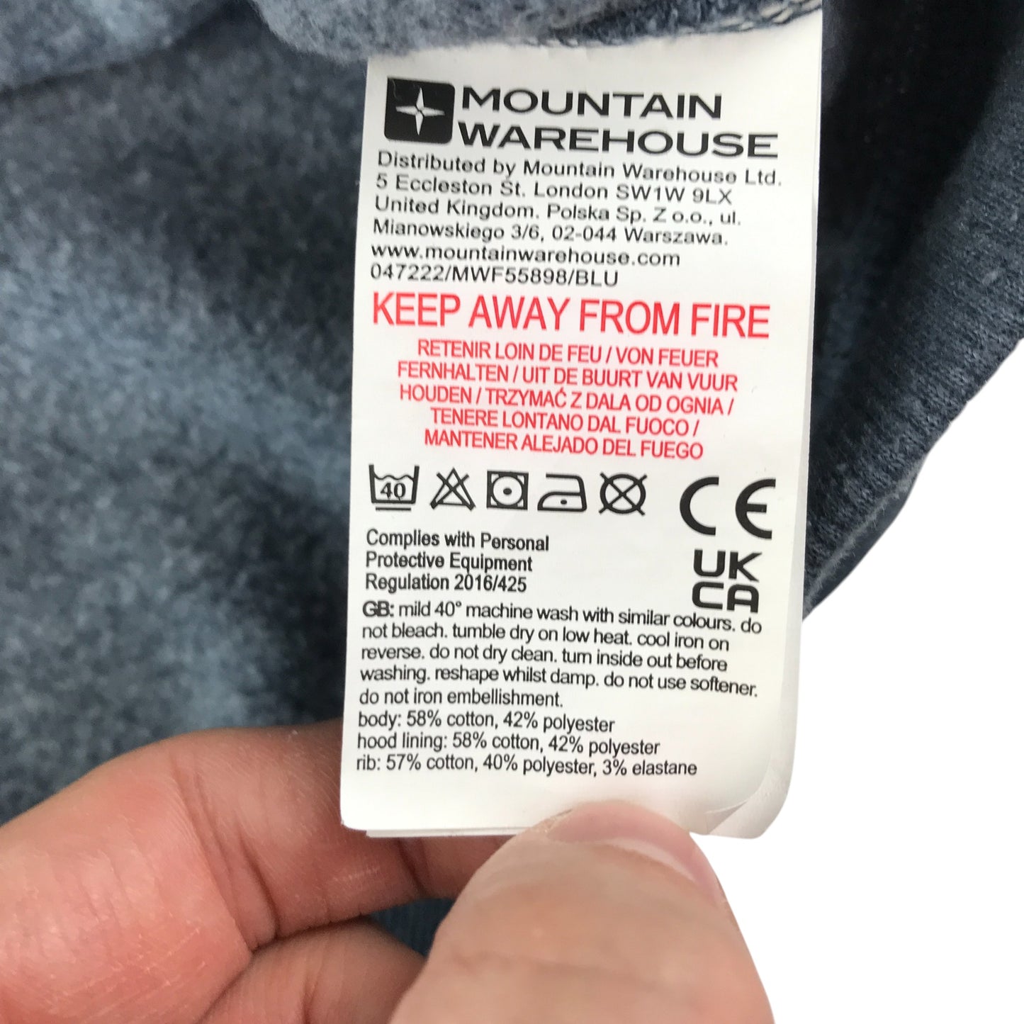 Mountain Warehouse hoodie 9-10 years grey embroidered sun Hello Sunshine