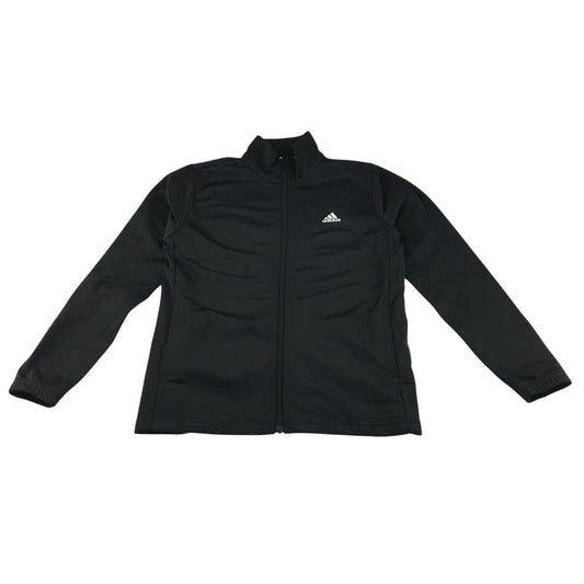 Adidas sport sweater 11-12 years black mock neck full zipper tracksuit top