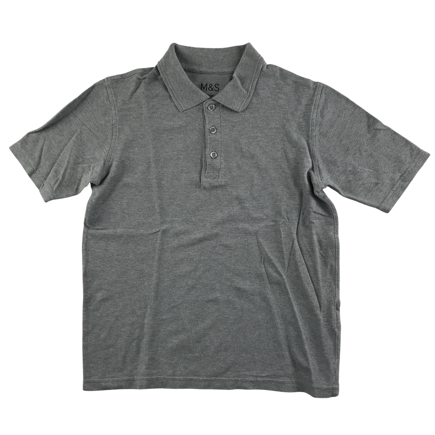 Grey unisex school polo shirt