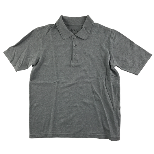 Grey unisex school polo shirt
