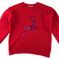 M&S festive jumper 9-10 years red requin reindeer long sleeve pullover