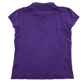 Purple girls scallop collar school polo shirt