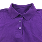 Purple girls scallop collar school polo shirt