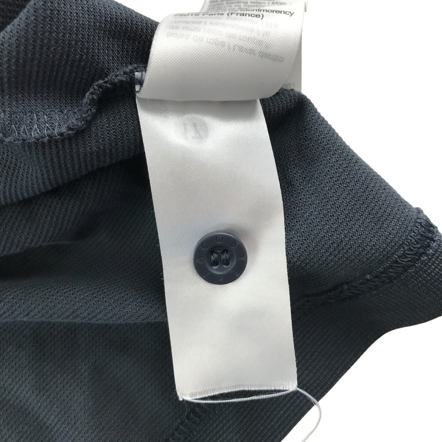 Lacoste poloshirt men's size XL grey and black panelled short sleeve cotton