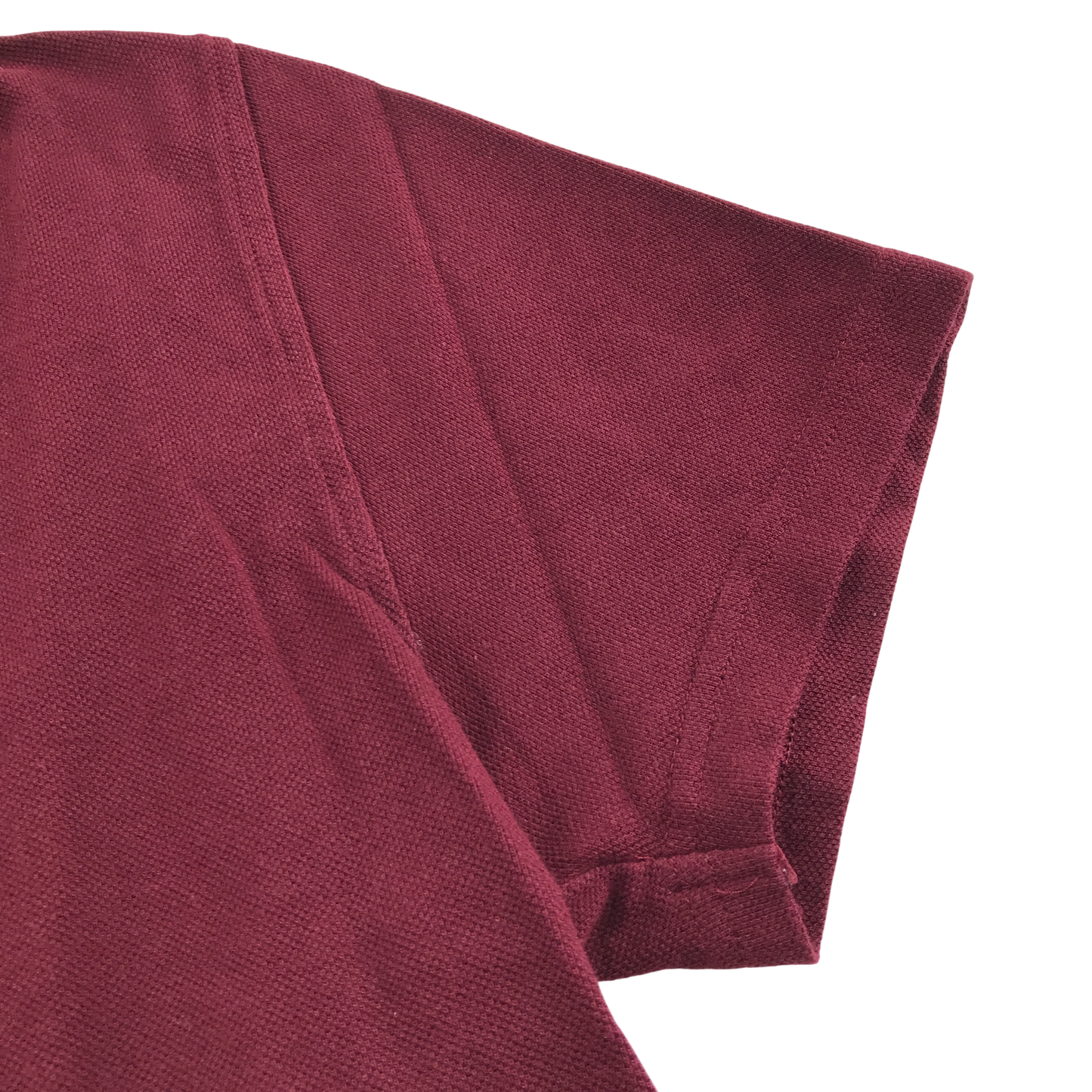 Burgundy unisex school polo shirt