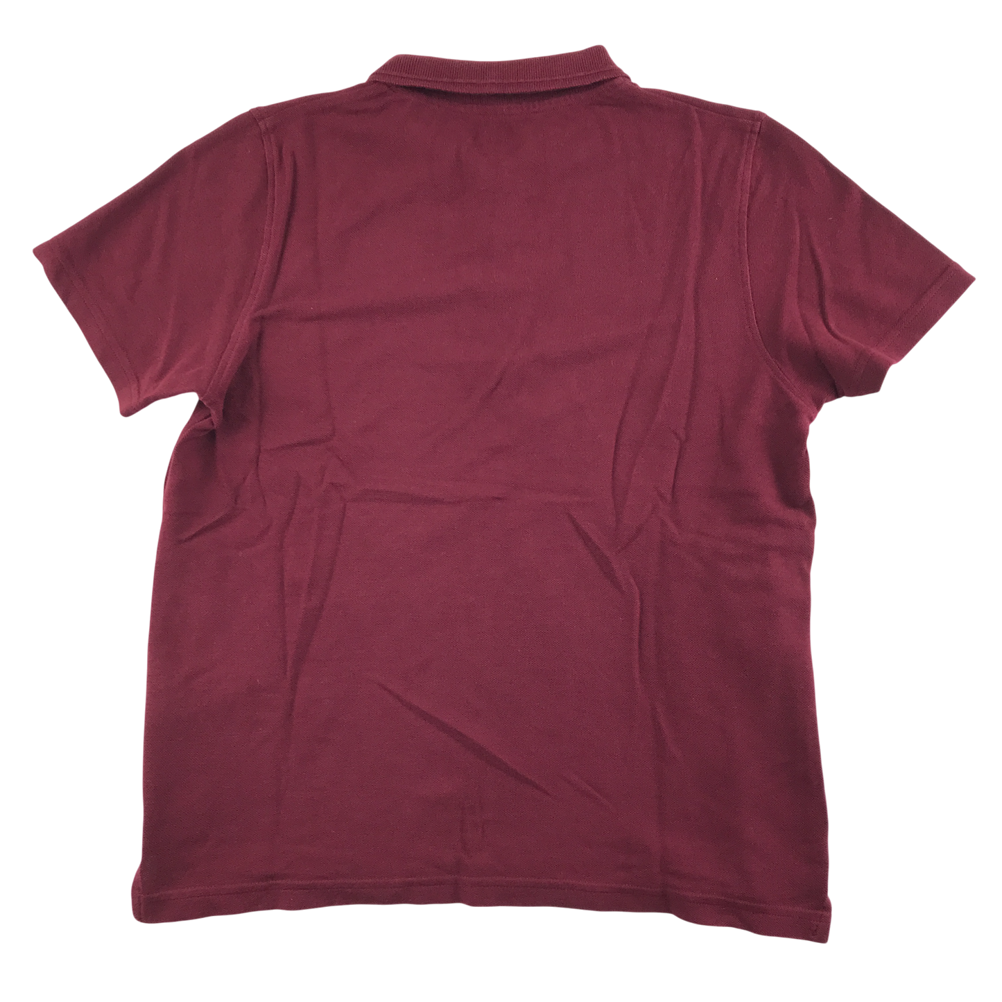 Burgundy unisex school polo shirt