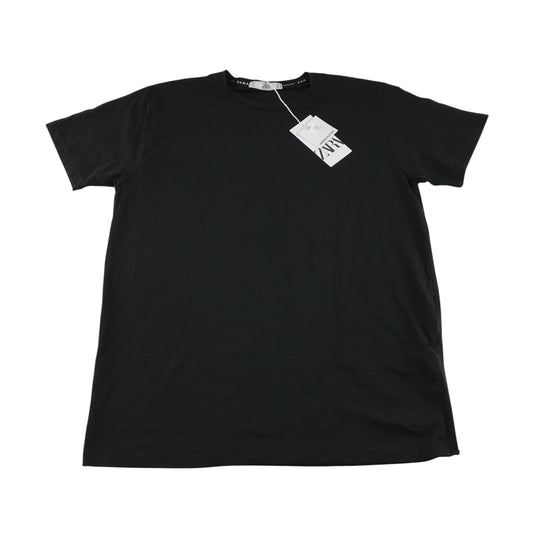 Zara t-shirt men's size XL black plain cotton