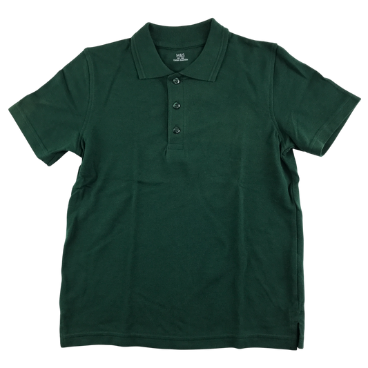 Dark green school polo shirt