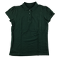Dark green scallop collar school polo shirt