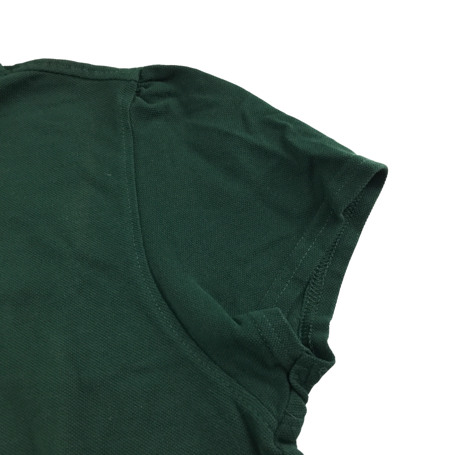 Dark green scallop collar school polo shirt
