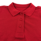 Red girls scallop collar school polo shirt