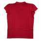 Red girls scallop collar school polo shirt
