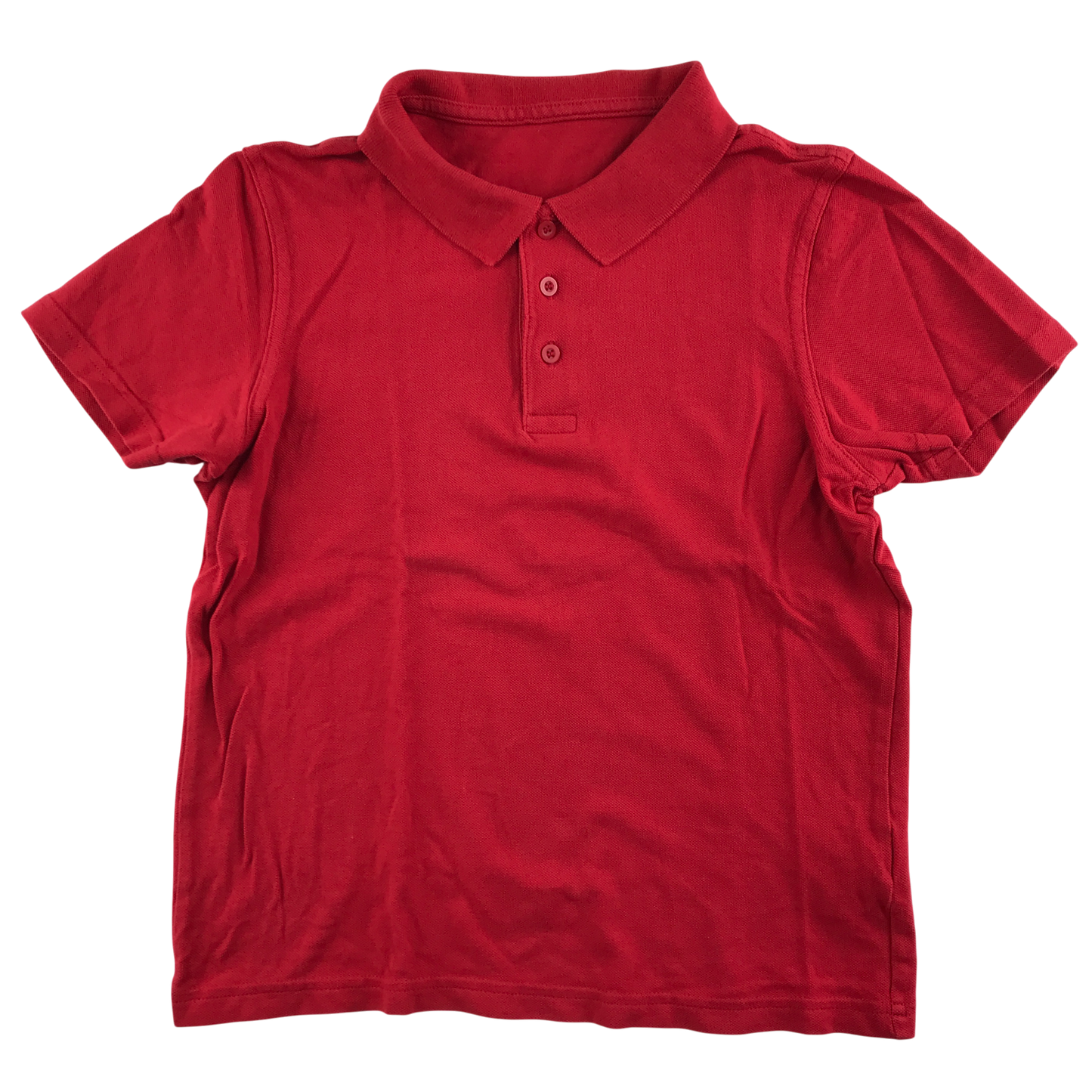 Red school polo shirt