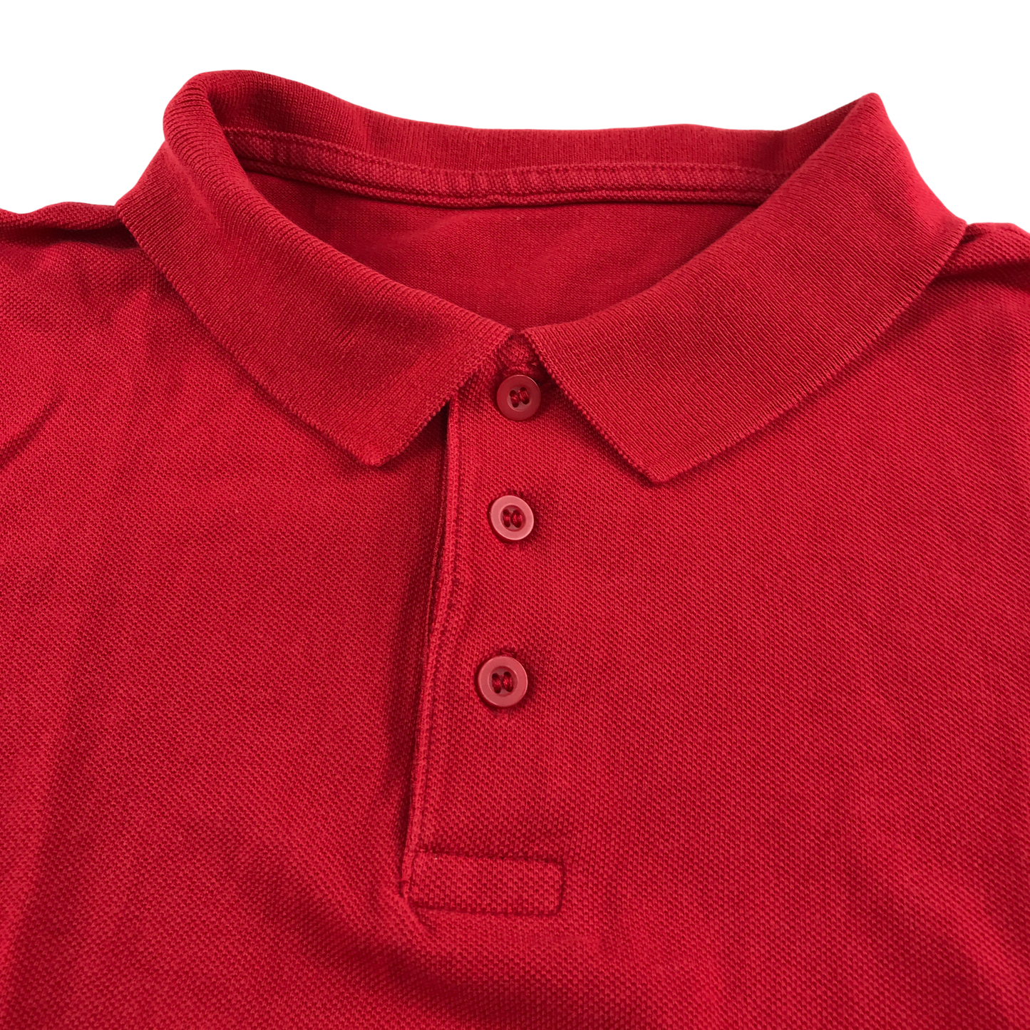 Red school polo shirt