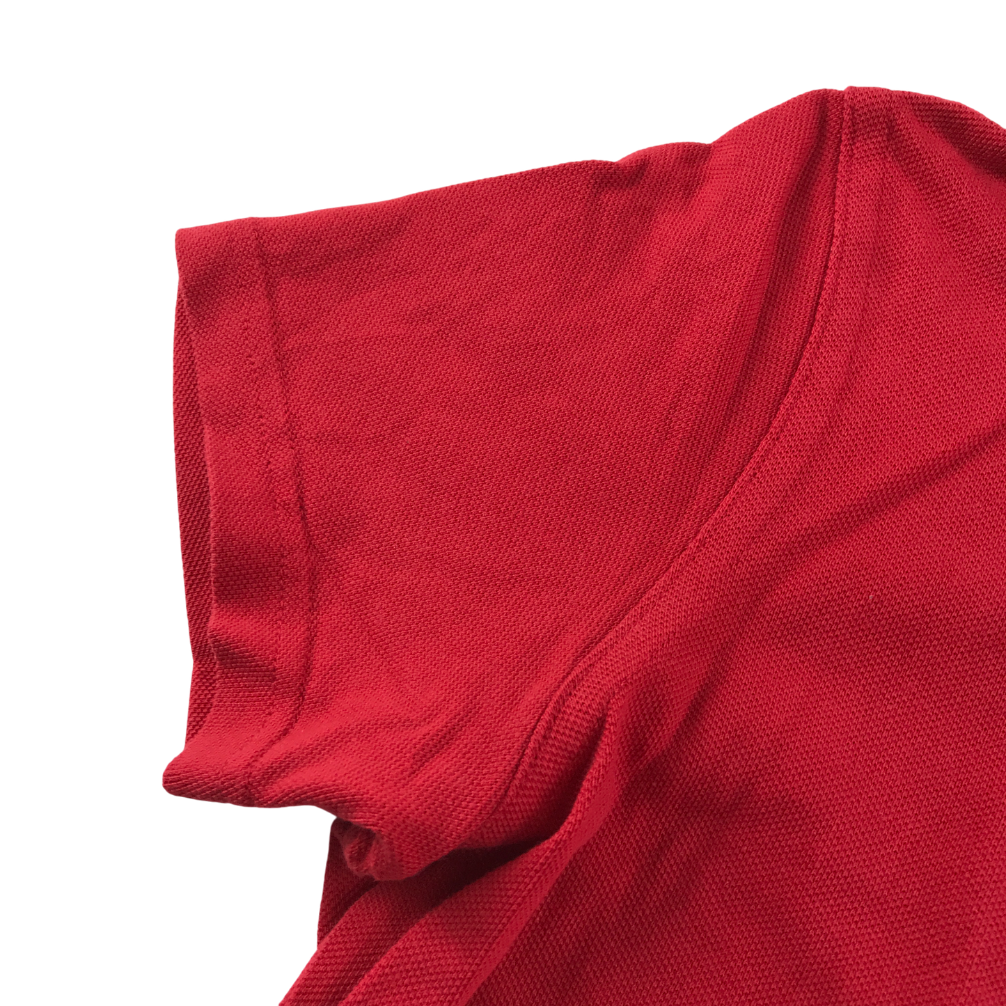 Red school polo shirt