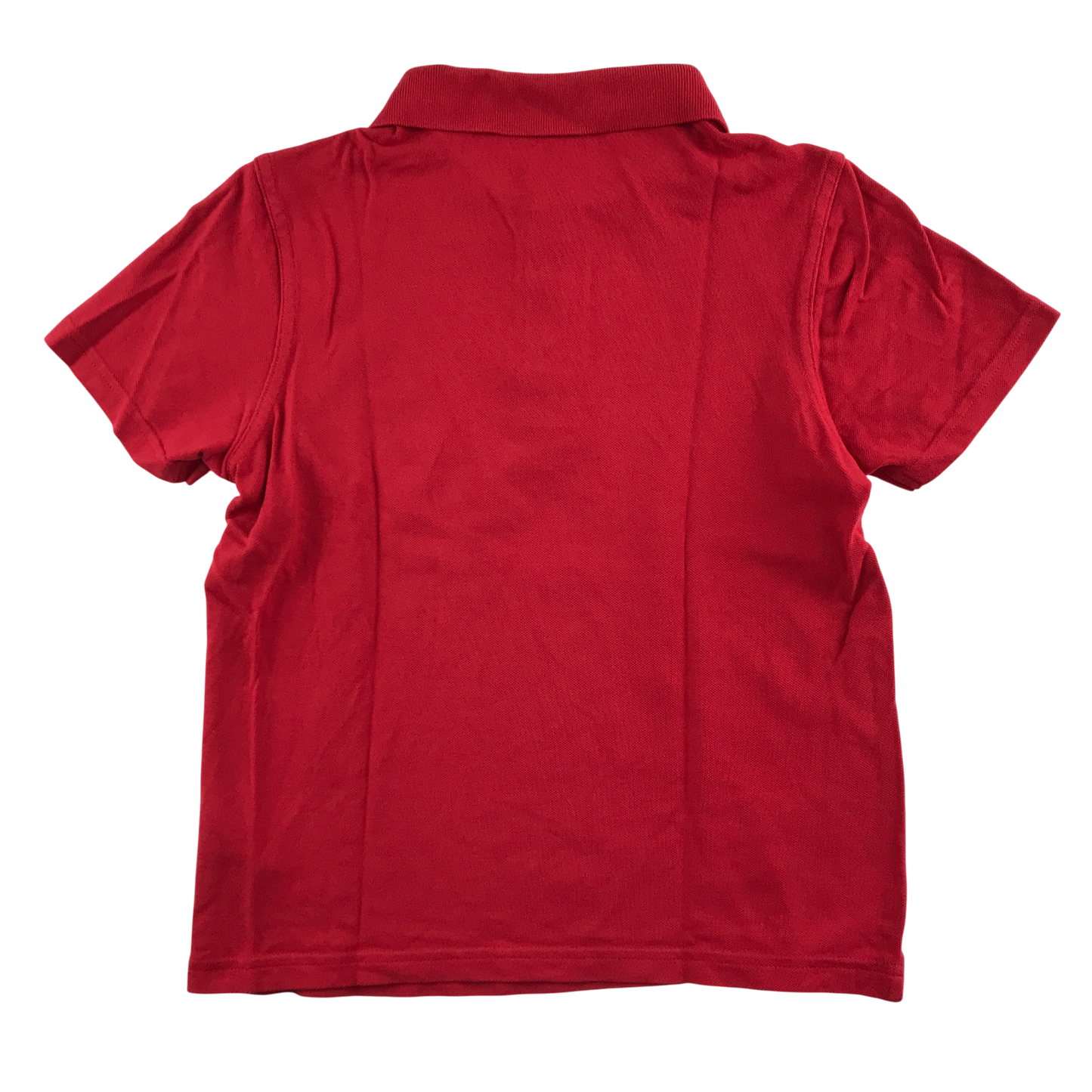 Red school polo shirt