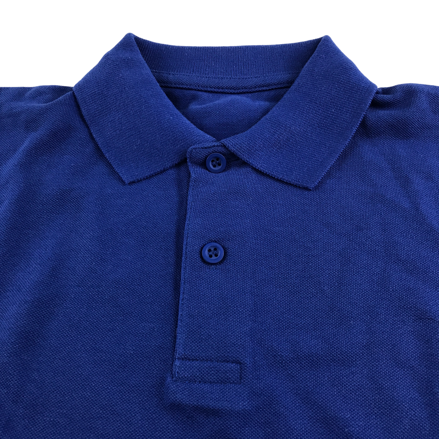 6-7 years royal blue unisex school polo shirt