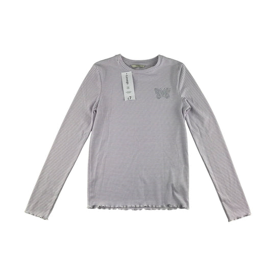 George t-shirt 12-13 years lilac stripy long sleeve