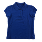 Royal blue girls scallop collar school polo shirt